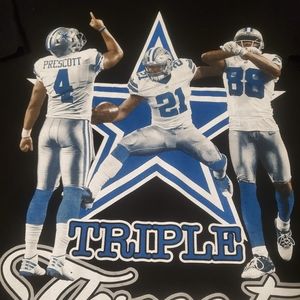 Vintage NFL Pro Club Dallas Cowboys Tee Sz XL Triple Threat T shirt